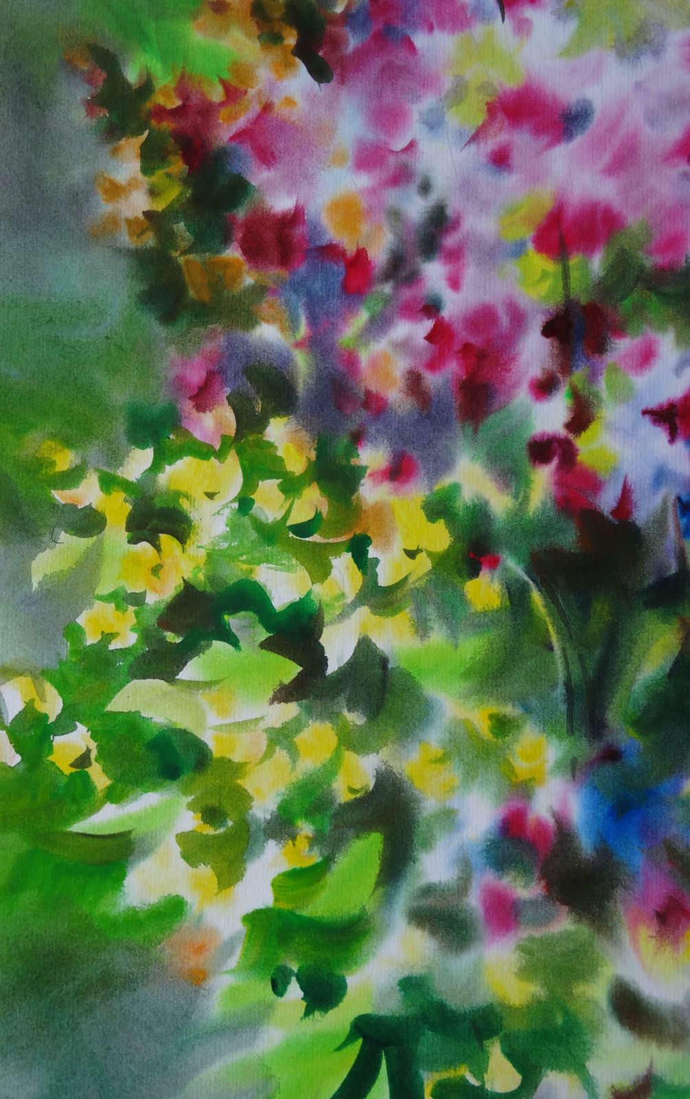 Zigmunds Snore Bright Summer Flowers. 2020. Watercolour, Paper photo 616.0