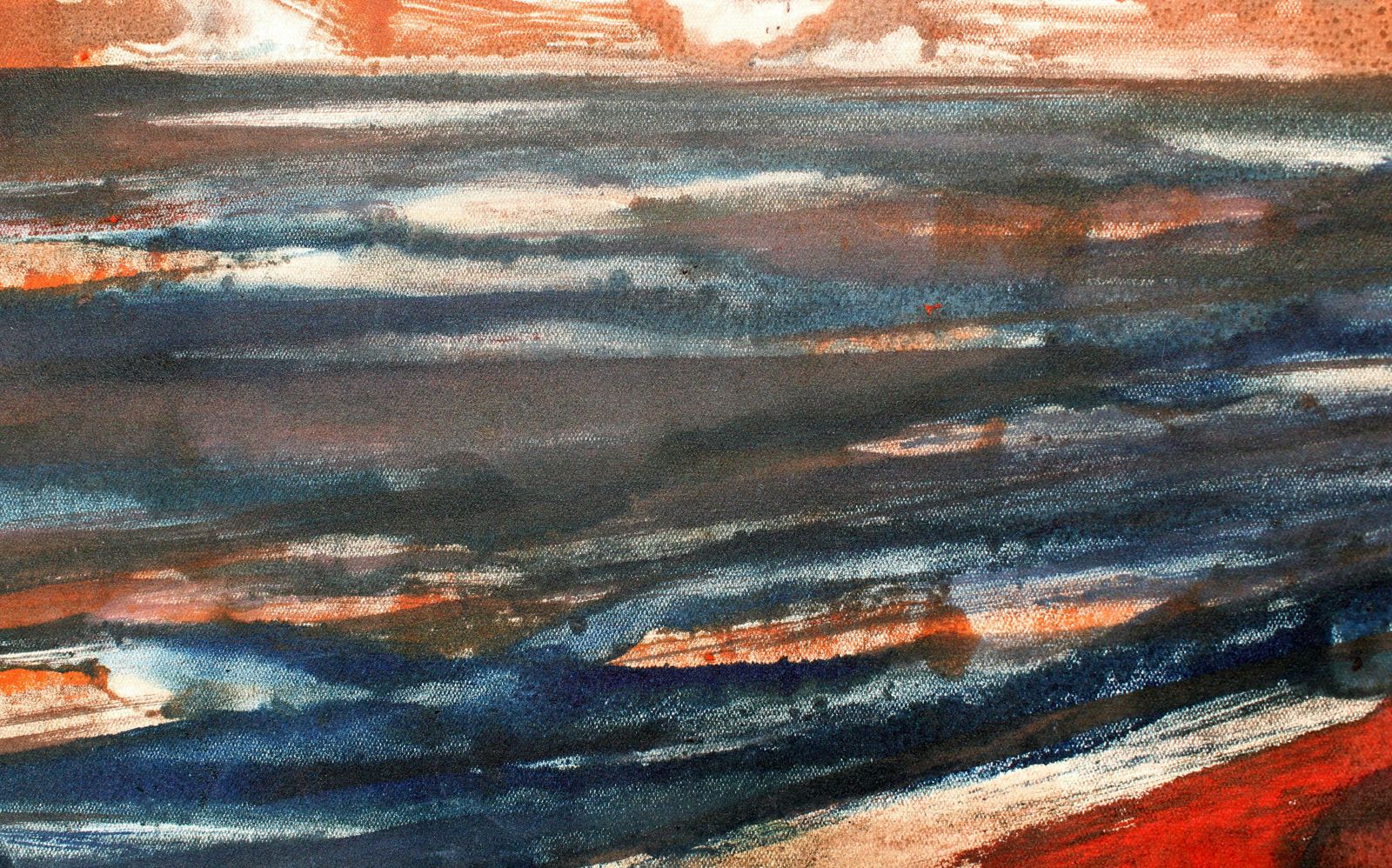 Dzidra Ezergaile On A Light Day By The Sea. 1966, Paper, Watercolour,  1966 photo 246.0