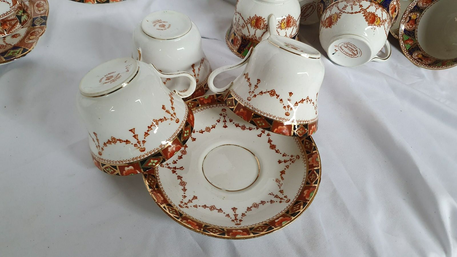 Large Collection Various C1900 Vintage Tea Ware Service Cups Saucers Plates Carlisle Ware Tea Party! Mix And Match. photo Home Decor