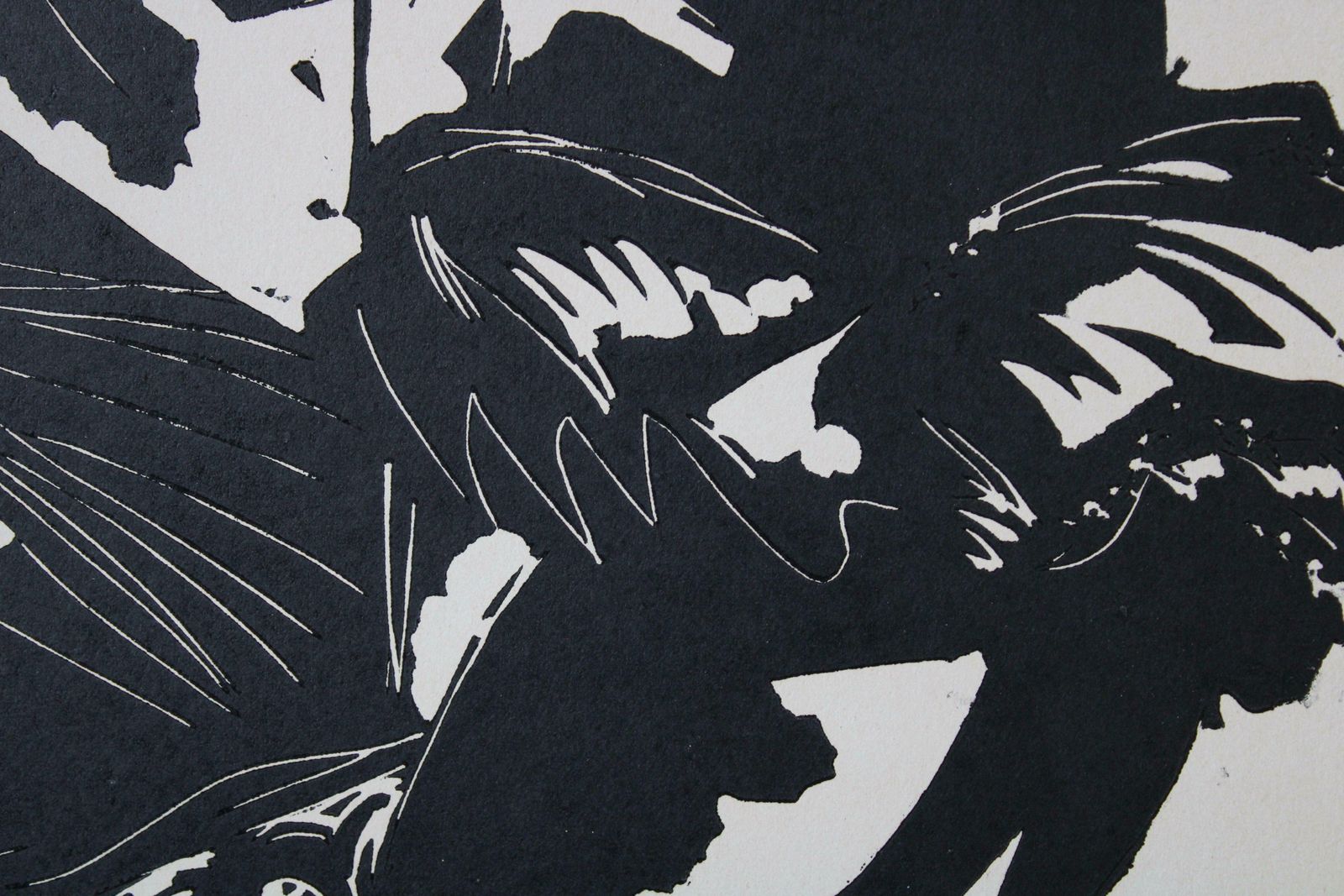 Arturs Mucenieks In Front Of The Mirror 19/100. Paper, Linocut, 1970 1970 photo for sale
