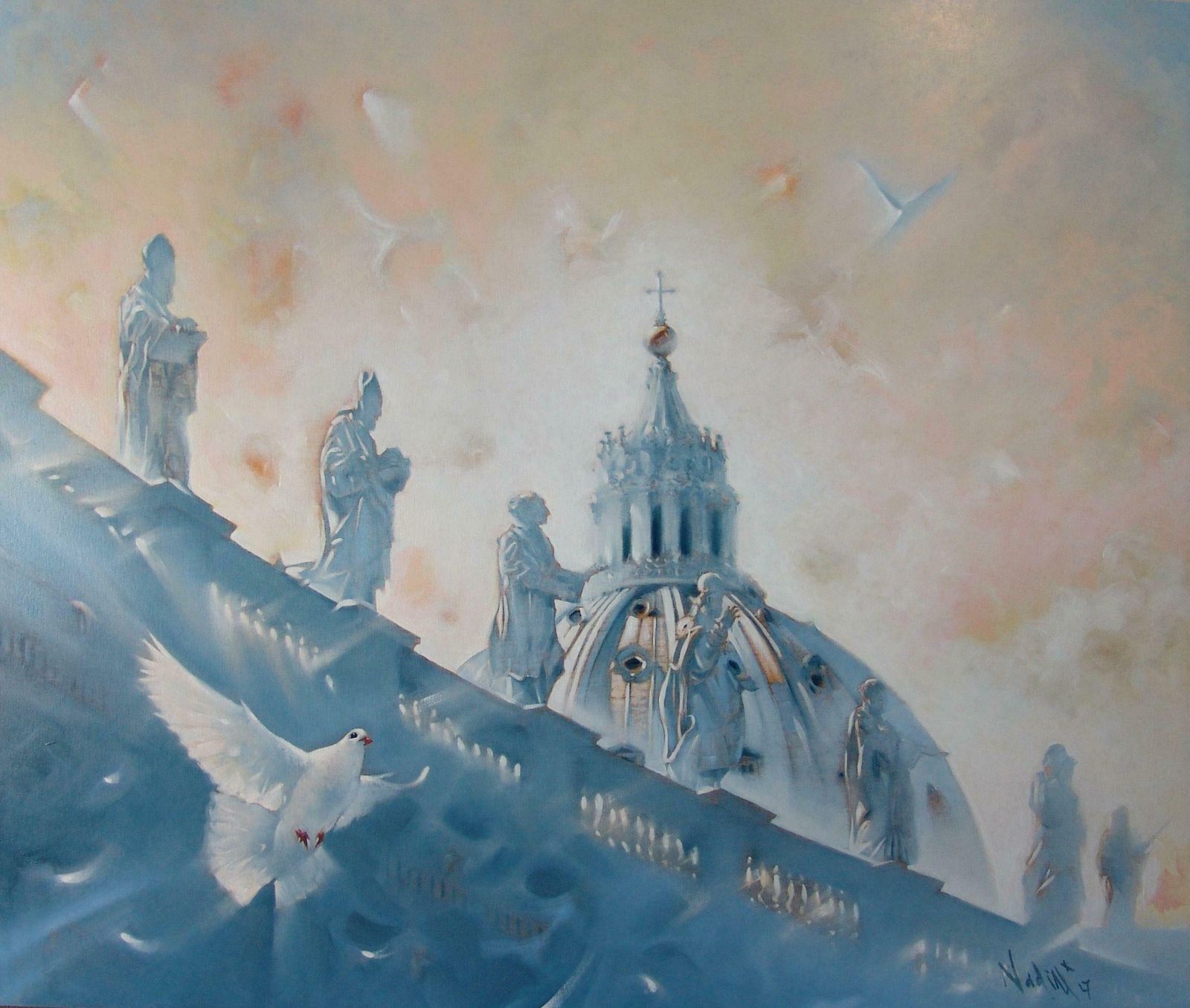 Vadim Kovalev Vatican. Oil On Wood