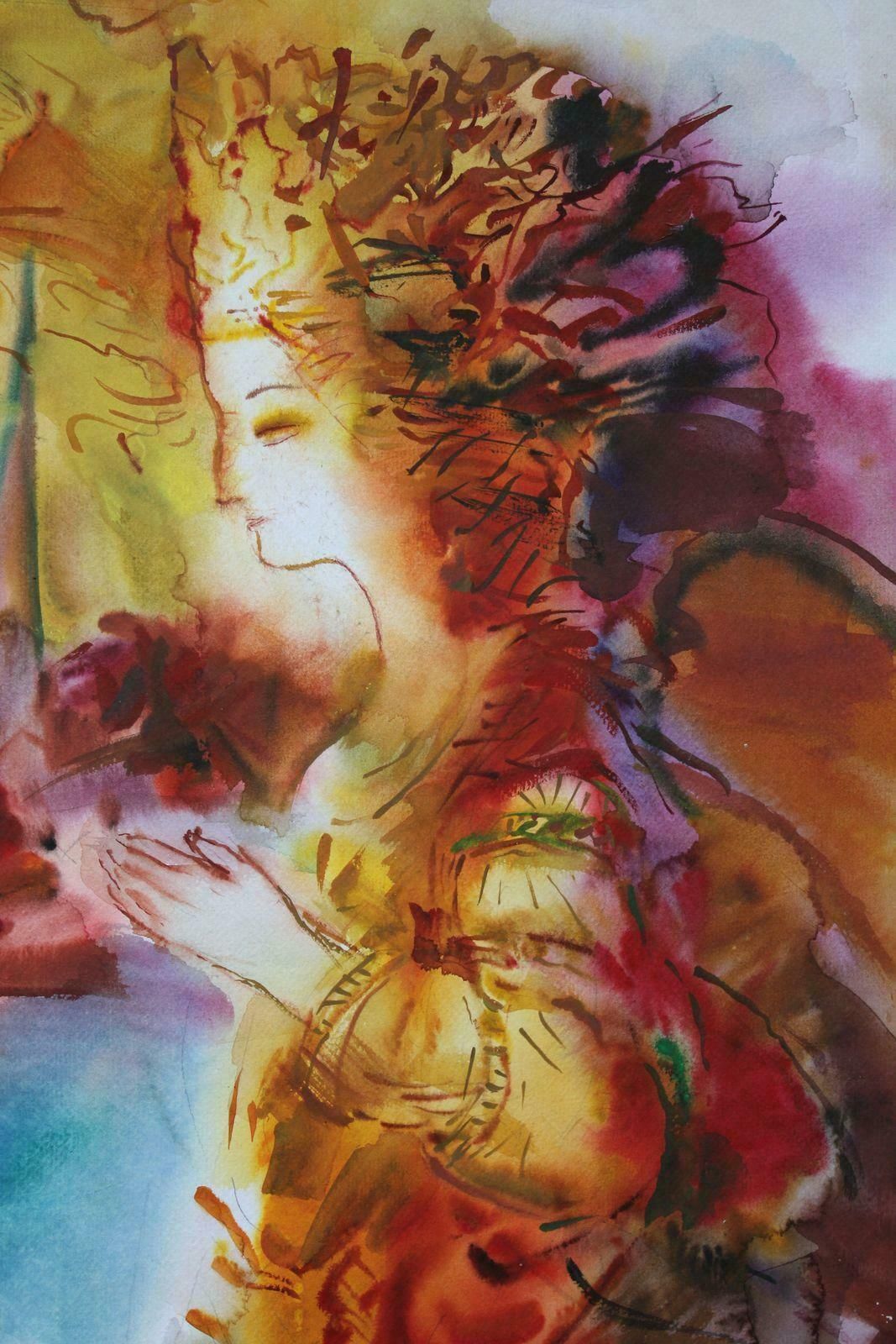 Malda Muizule On The Waterfront. Paper, Watercolour, photo 422.0