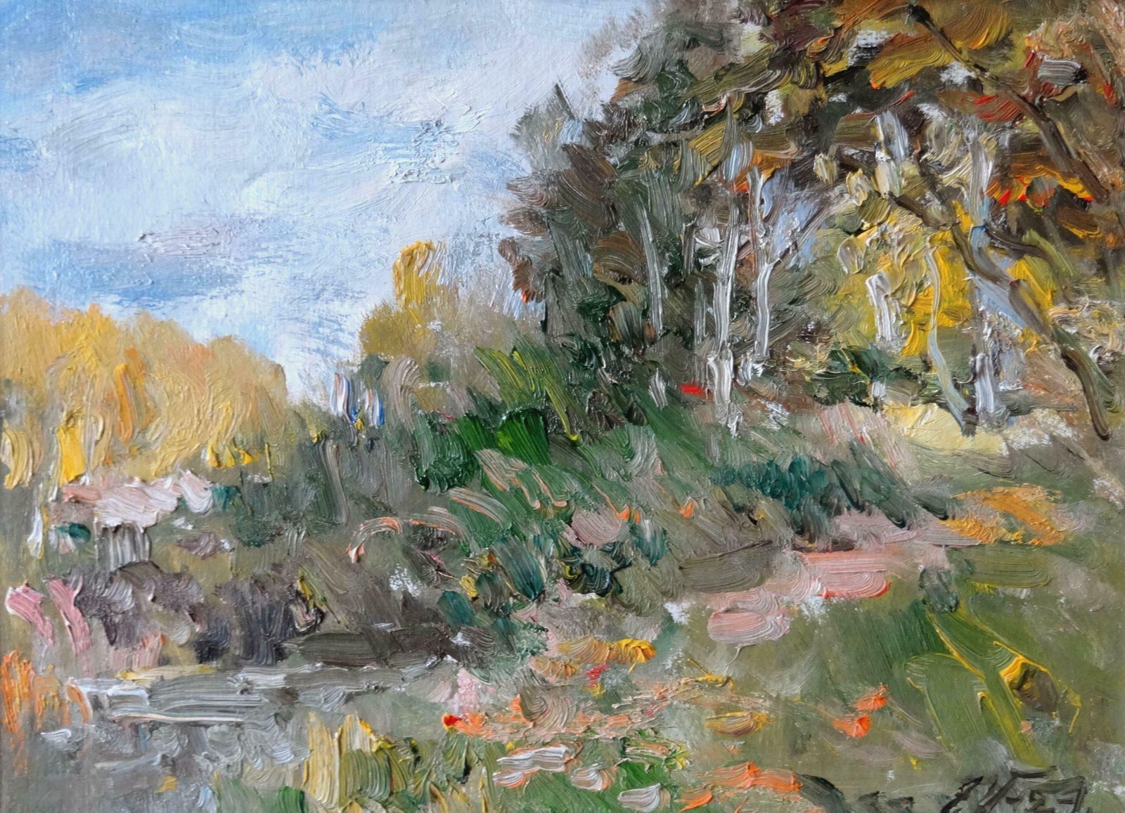 Edgars Vinters Landscape. 2007. Oil On Cardboard,