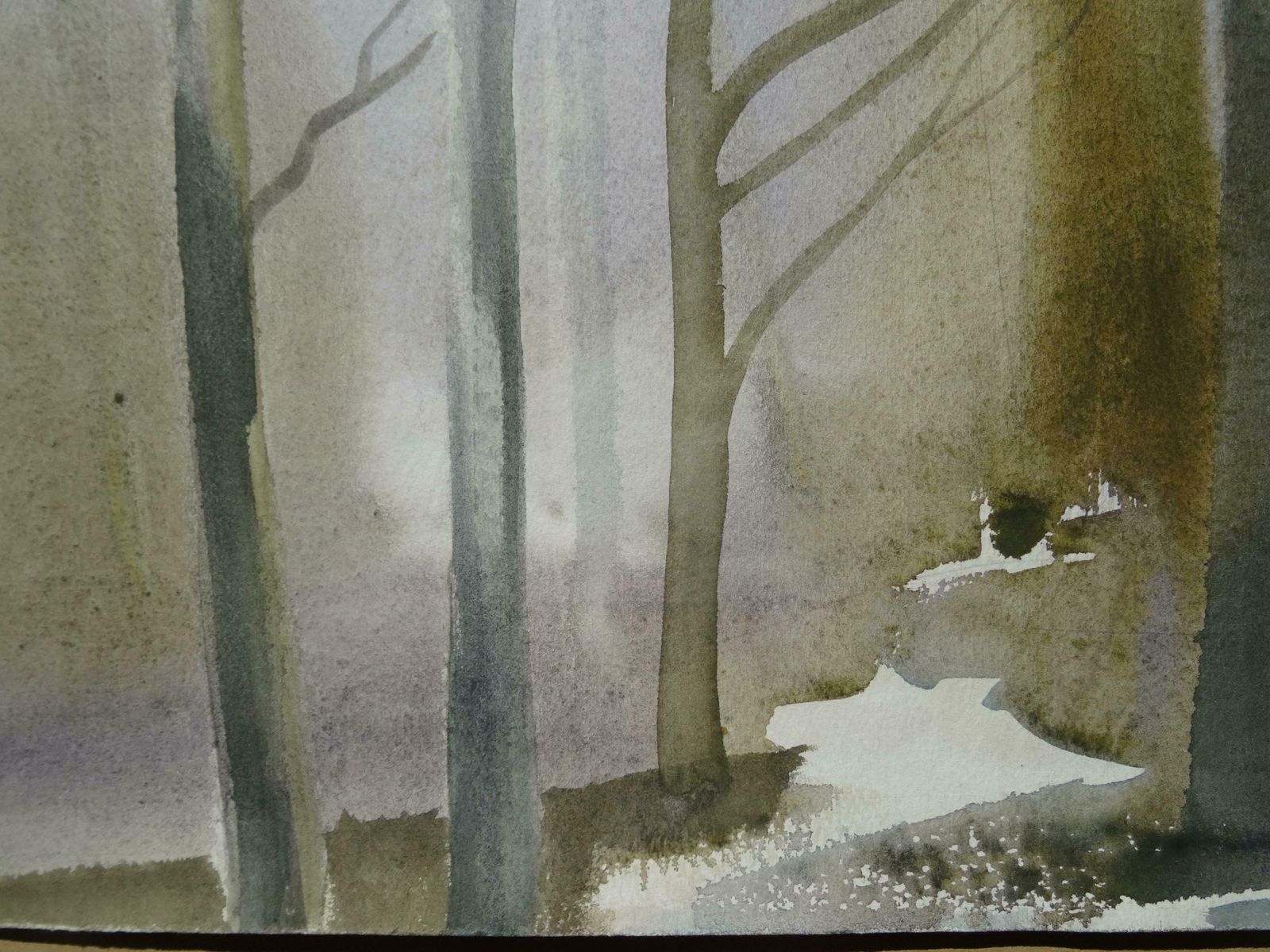 Zigmunds Snore In Early Spring. 2000. Paper, Watercolour, photo Art