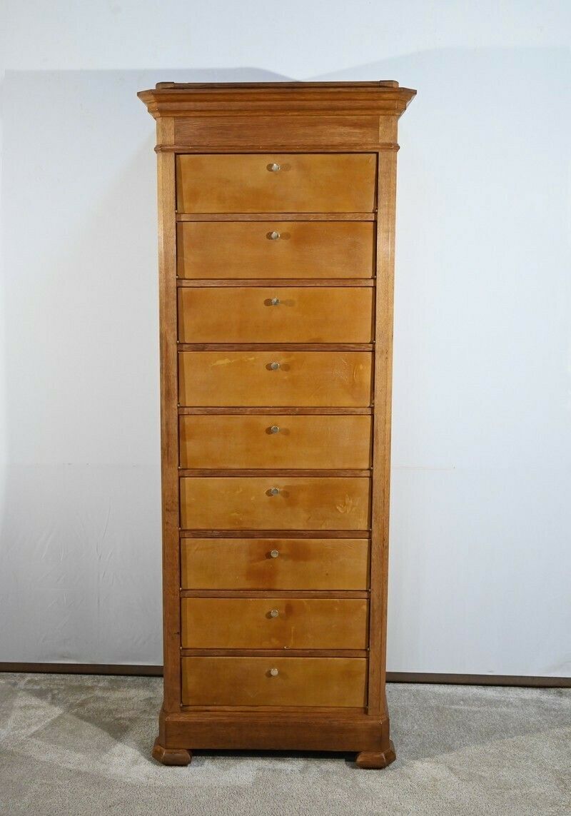High Cartonnier In Light Oak – 1920