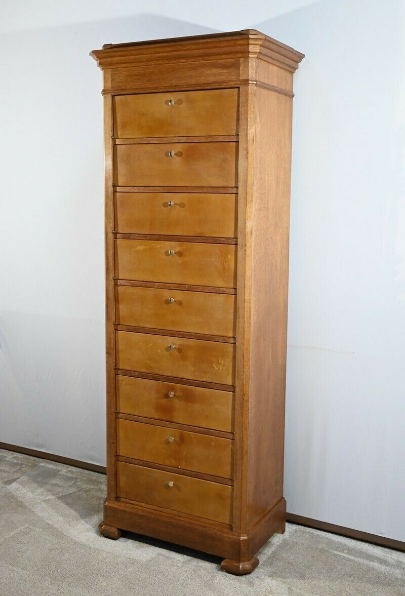 High Cartonnier In Light Oak – 1920 photo Furniture
