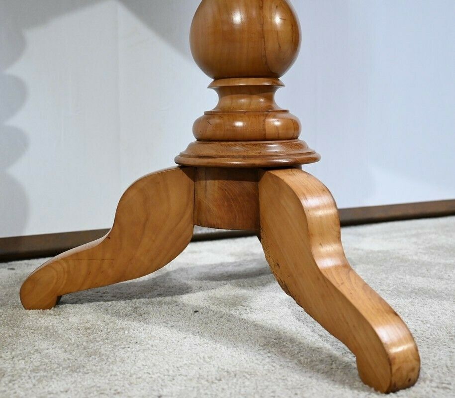 photo for sale Small Pedestal Table In Blond Cherry, Louis Philippe Period   2nd Half Of The 19th Century