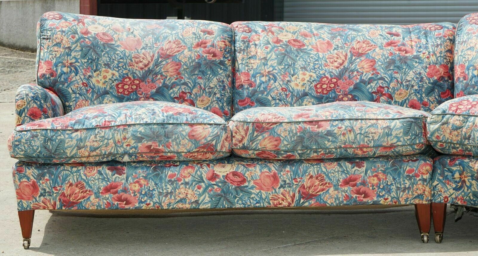 Vintage Howard & Son's London Bridgewater Large 5 Seat Corner Sofa Floral Fabric photo 18000.0