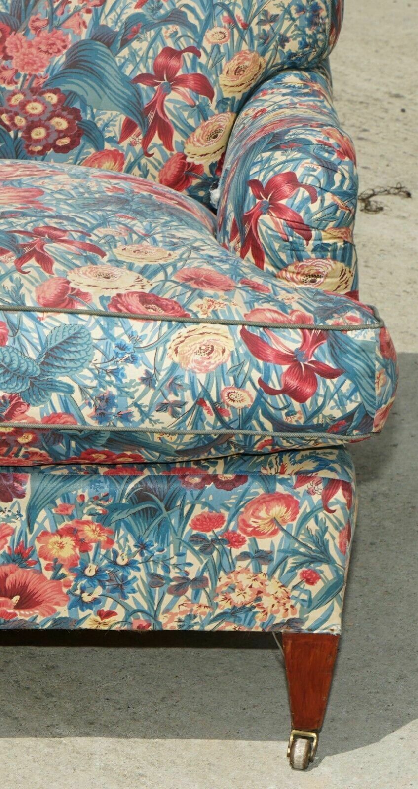 photo buy Vintage Howard & Son's London Bridgewater Large 5 Seat Corner Sofa Floral Fabric