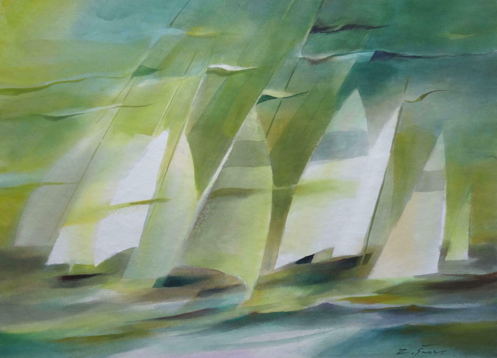 Zigmunds Snore Regatta. 2019. Watercolour, Paper