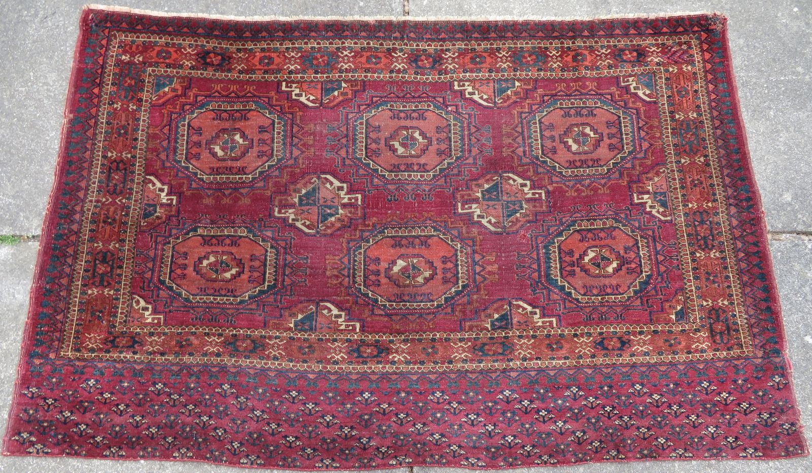 Early Antique Tekke Turkmen Turkoman Chuval Face. Salor/Saryk Design.Unusual.Mid 19th Century.