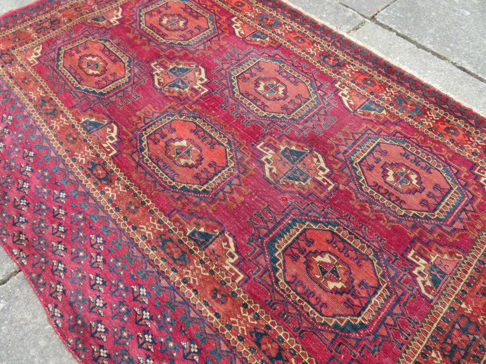 photo furniture Early Antique Tekke Turkmen Turkoman Chuval Face. Salor/Saryk Design.Unusual.Mid 19th Century.