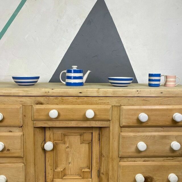 Antique Victorian Pine Sideboard Farmhouse Turned Cupboard photo vinterior