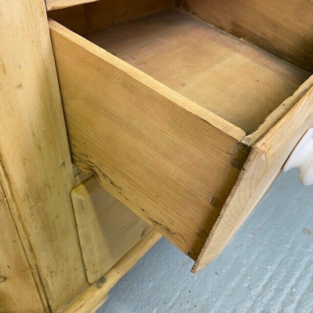 photo for sale Antique Victorian Pine Sideboard Farmhouse Turned Cupboard