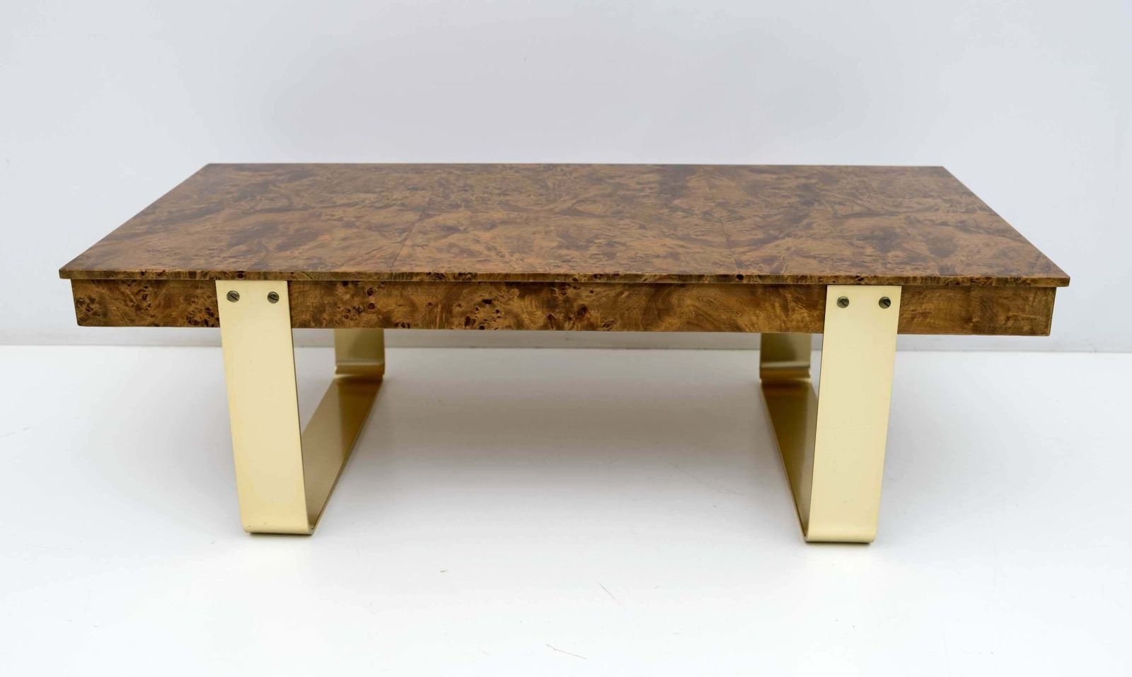 Mid Century Modern Italian Briar Walnut And Brass Coffee Table, 1970s £1,581.77 photo Furniture