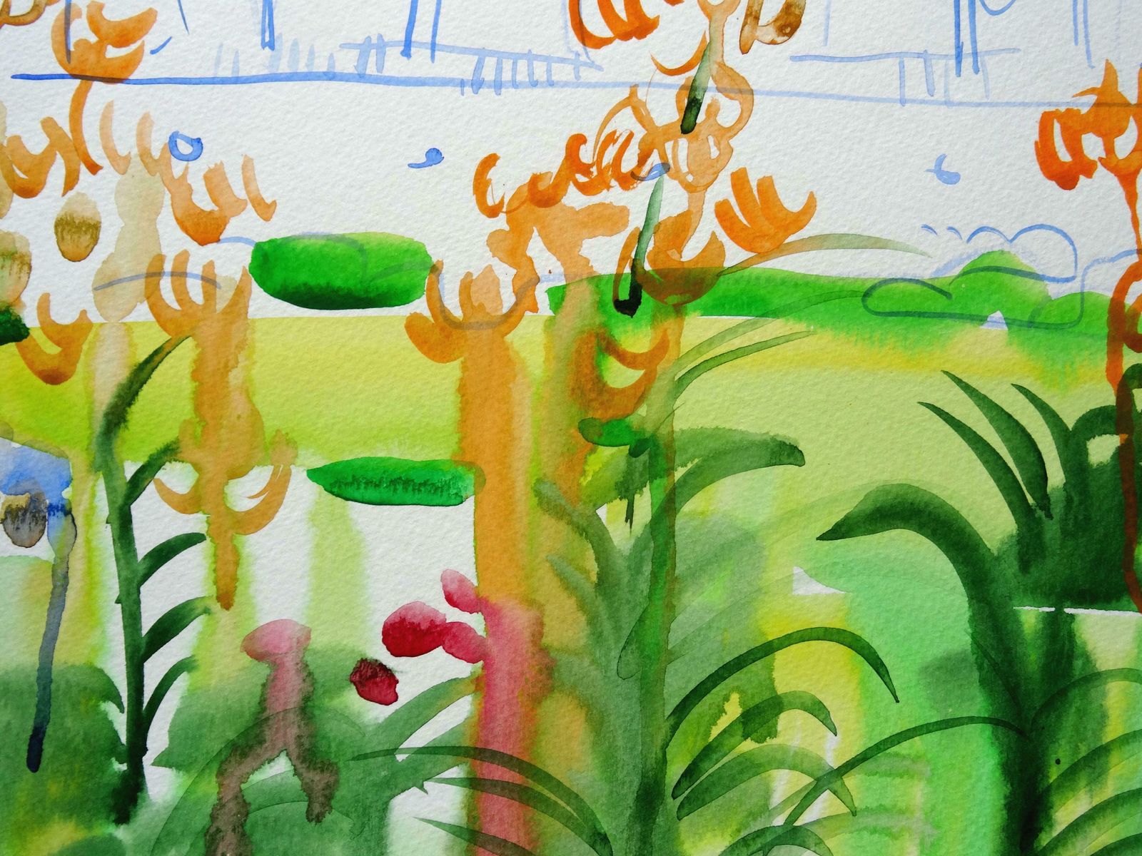 Ingrida Irbe Tuileries Garden Paris. 2010. Watercolour On Paper photo for sale