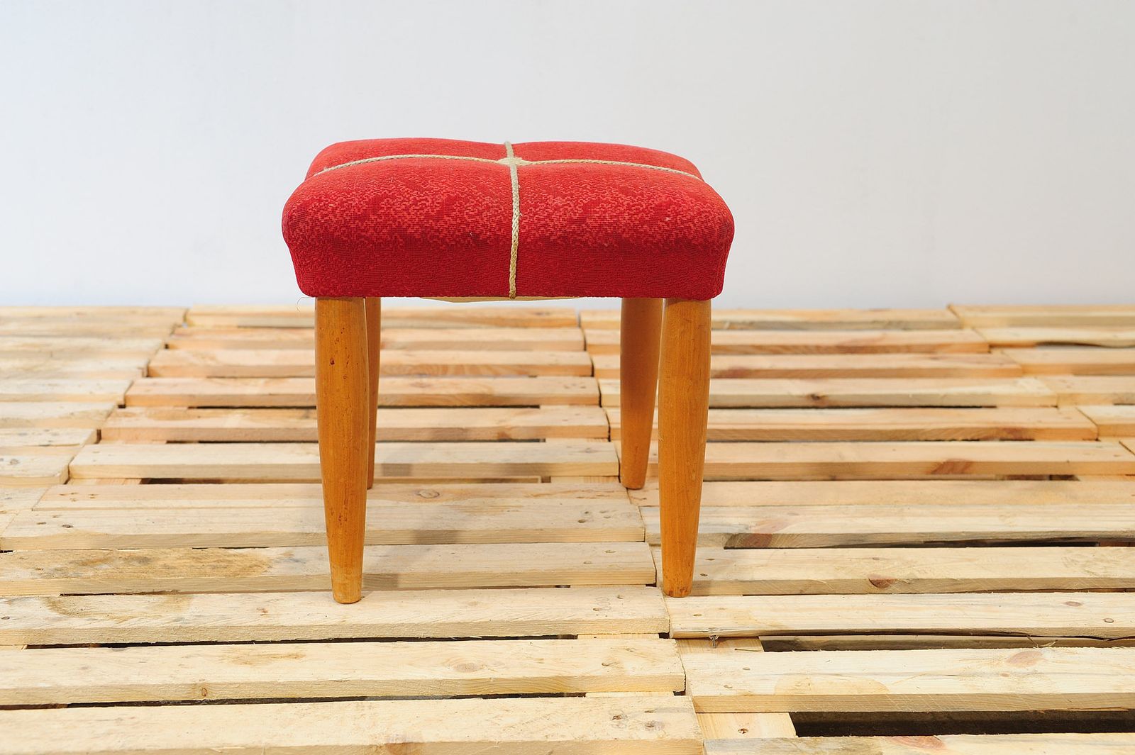 Mid Century Upholstered Stool By Uluv, 1960´S, Czechoslovakia photo 242.0