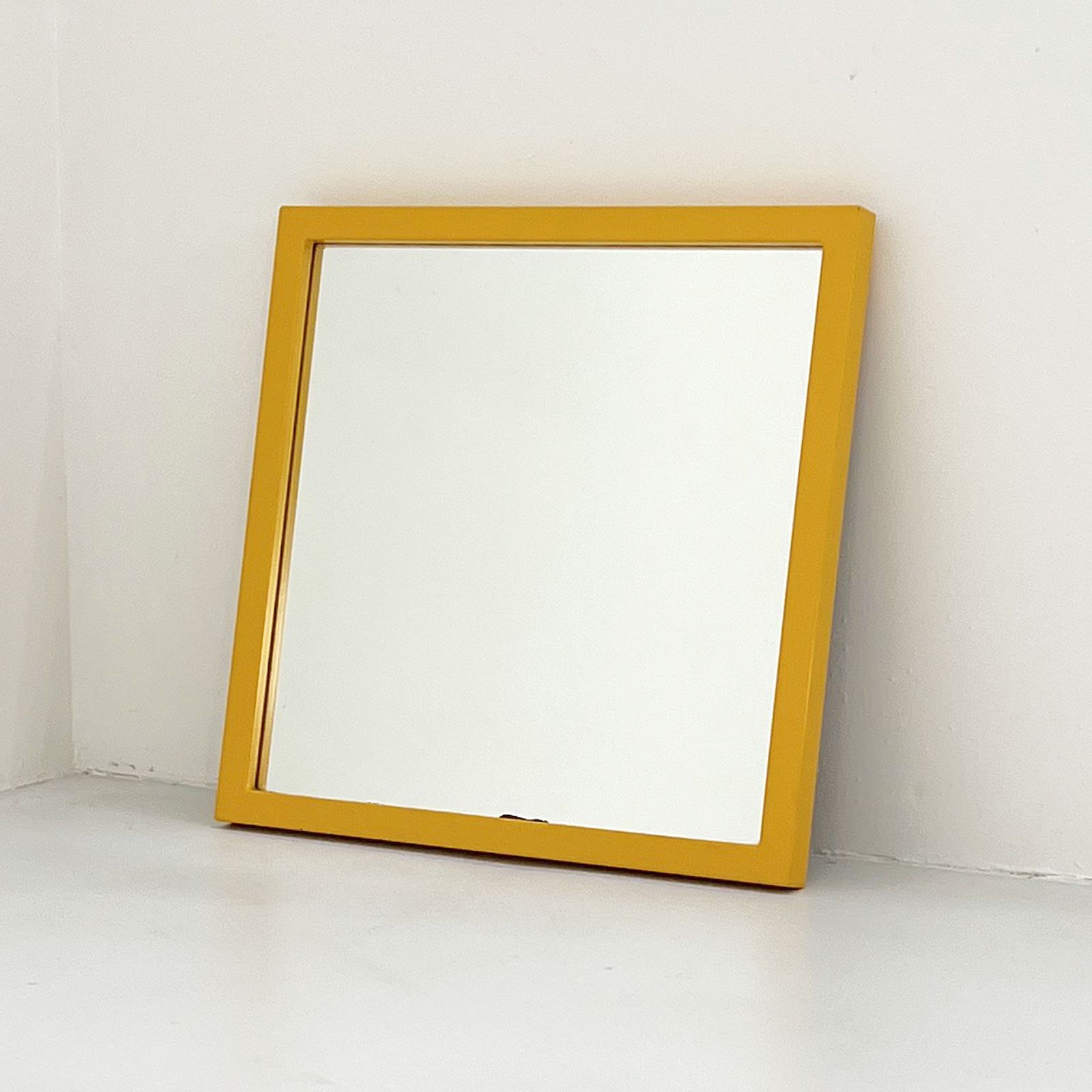 Yellow Frame Mirror Model 4727 By Anna Castelli Ferrieri For Kartell, 1980s photo furniture
