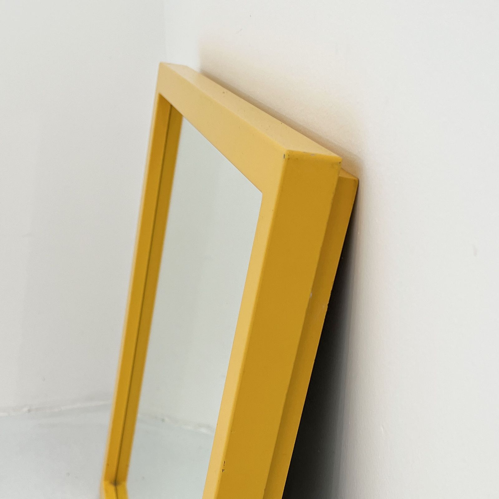 Yellow Frame Mirror Model 4727 By Anna Castelli Ferrieri For Kartell, 1980s photo for sale