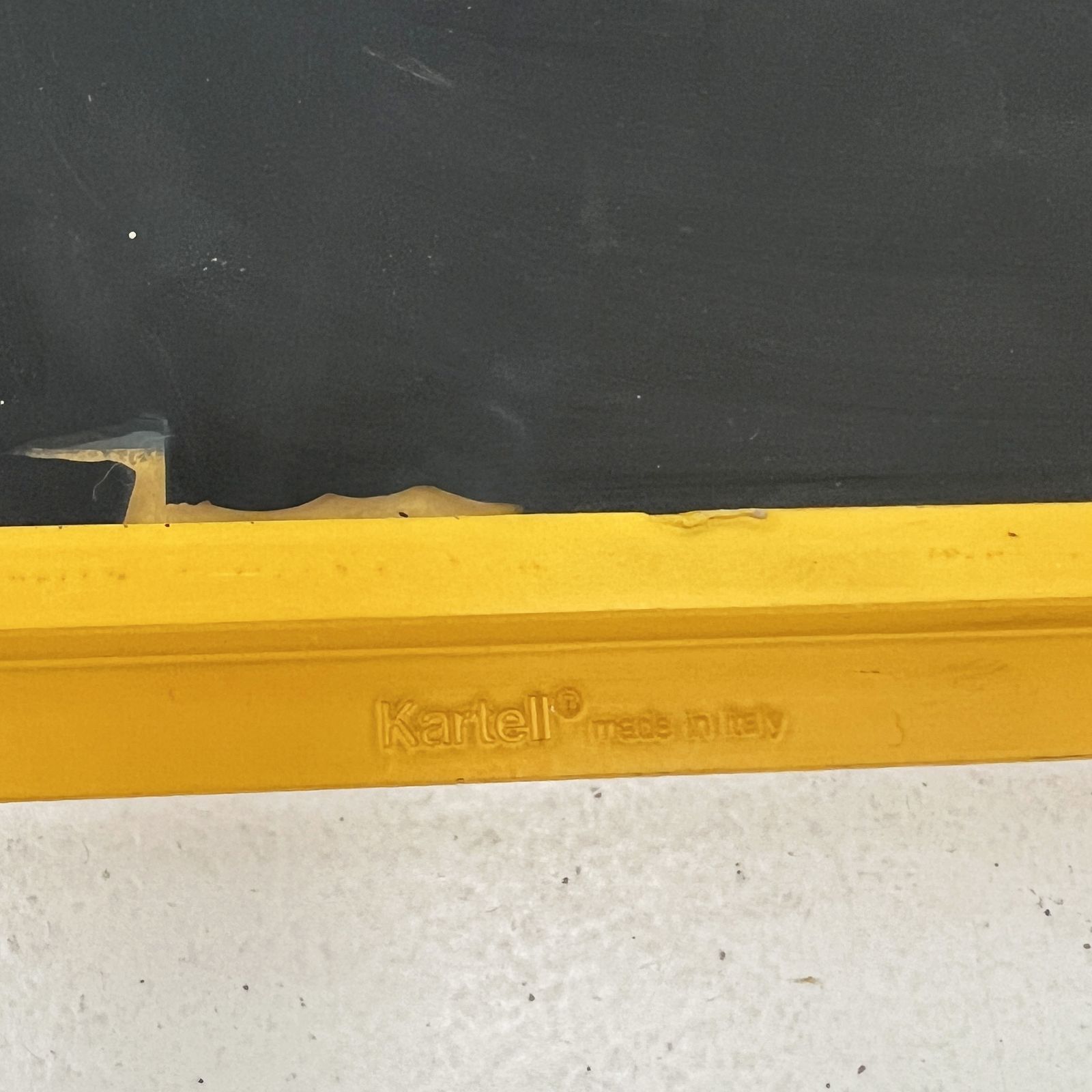 Yellow Frame Mirror Model 4727 By Anna Castelli Ferrieri For Kartell, 1980s photo vinterior