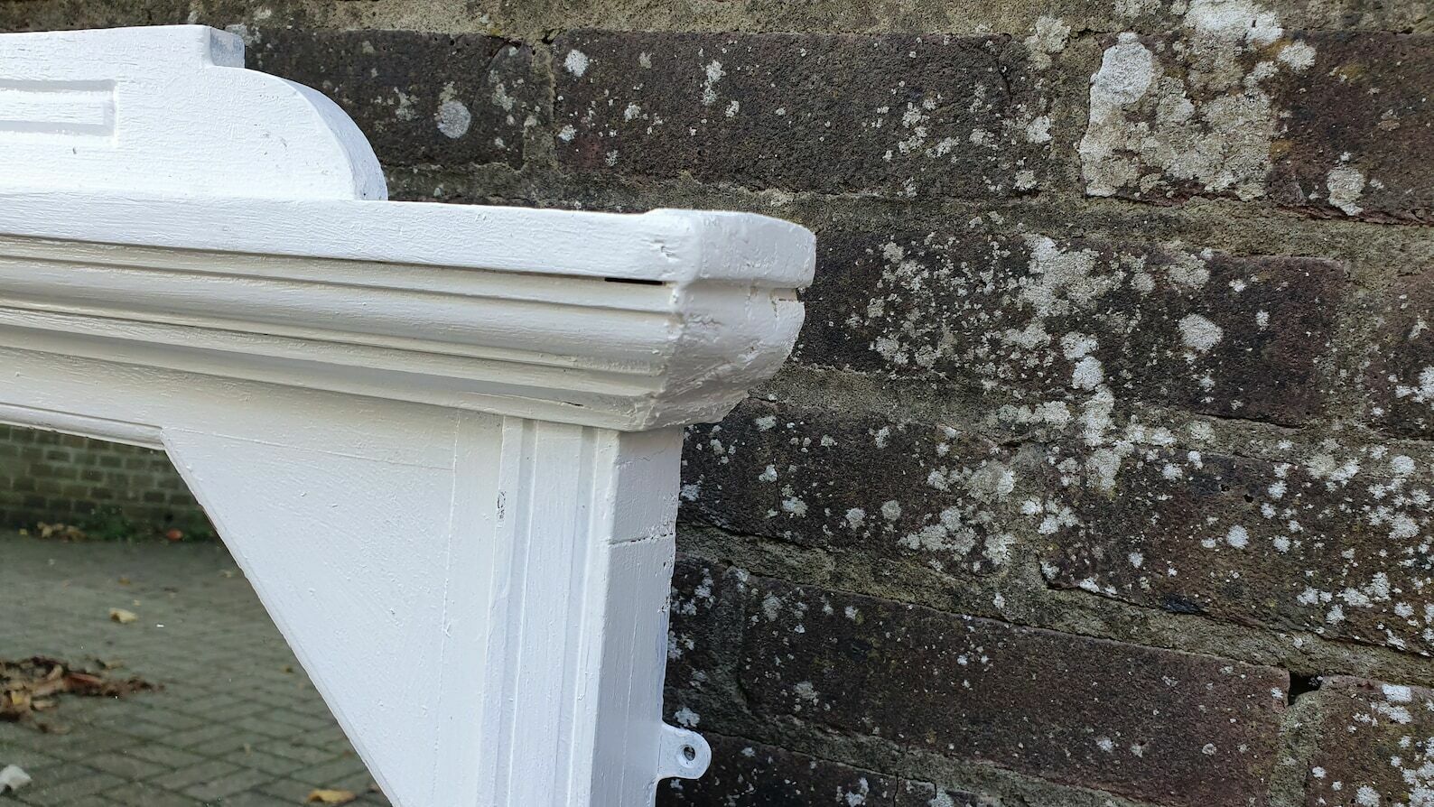 Huge Painted Over Mantel Mirror Oak Mantle Farrow And Ball Wimborne White photo Home Decor