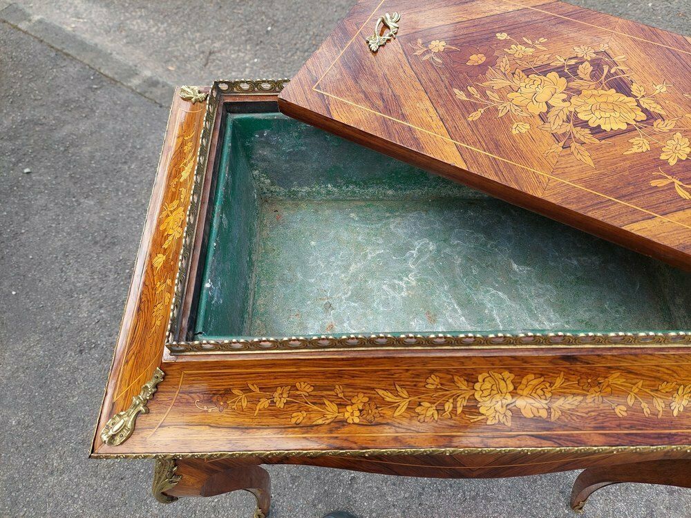 Victorian Kingwood And Gilt Metal Mounted Planter photo vintage