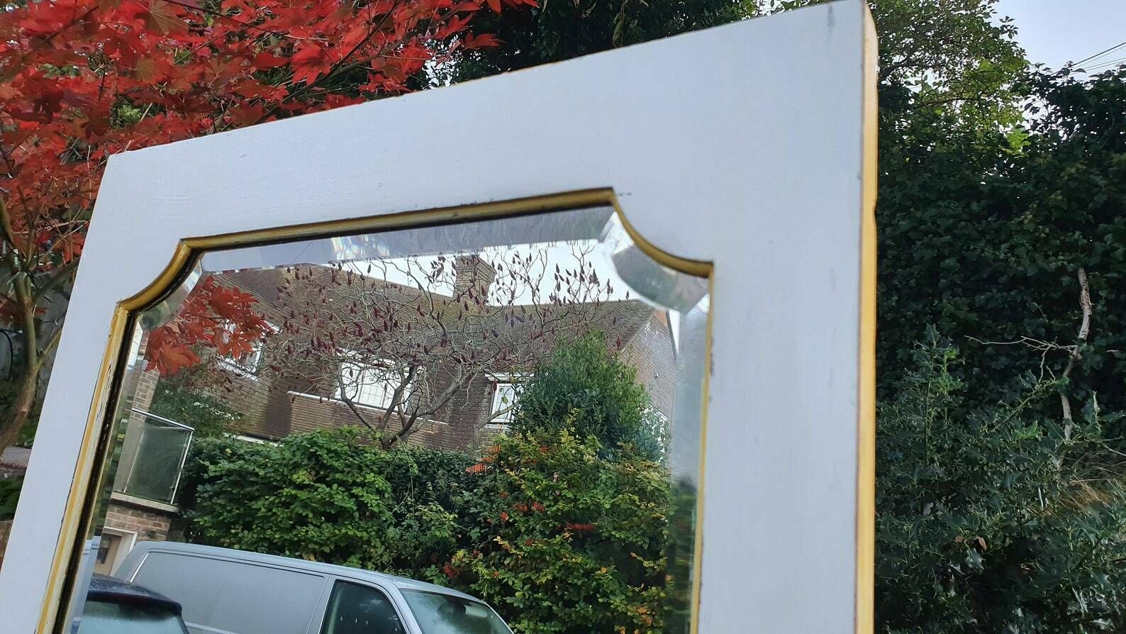 Massive Full Length Mirror Huge Bespoke Converted Edwardian Wardrobe Door Farrow And Ball Gold Highlights photo buy
