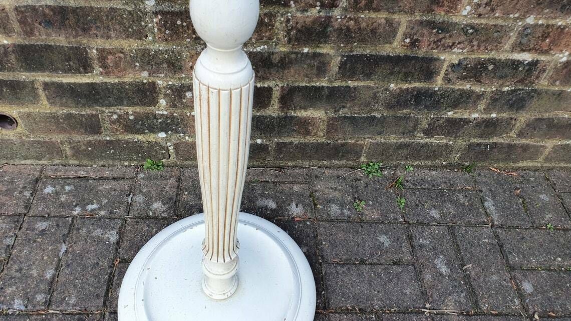 Vintage 1920’s Painted Standard Lamp Turned Fluted Floor photo buy