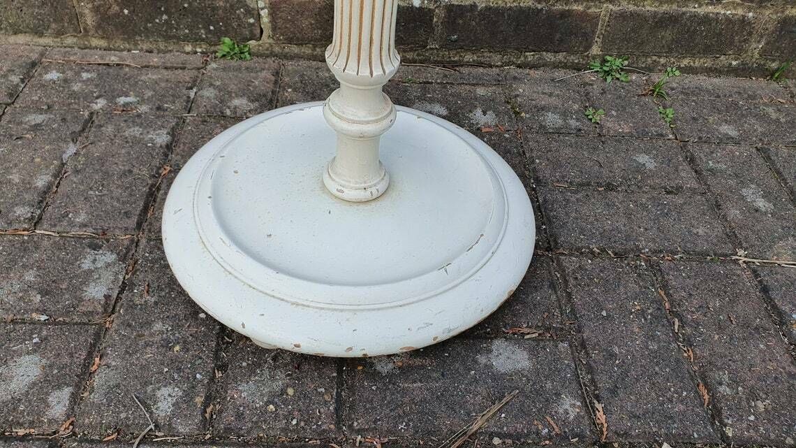 Vintage 1920’s Painted Standard Lamp Turned Fluted Floor photo vintage