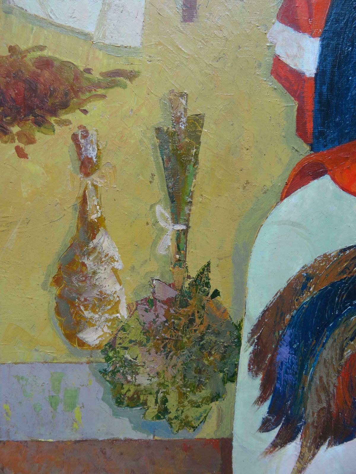 Nugzar Kakhiani (Kahiani) Girl With A Rooster. 2020. Oil On Canvas photo 2454.0