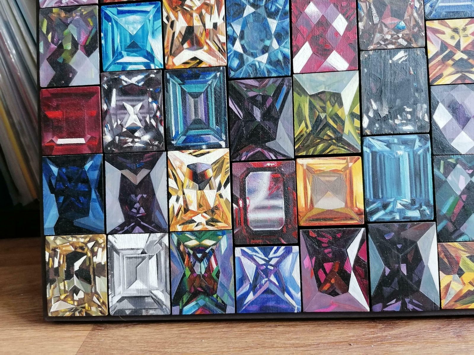 Alyona Prokofjeva Jewels. 2014,Oil/Wood, 35x46,5cm, Total 63 Pcs. Of Wood Blocks photo Art