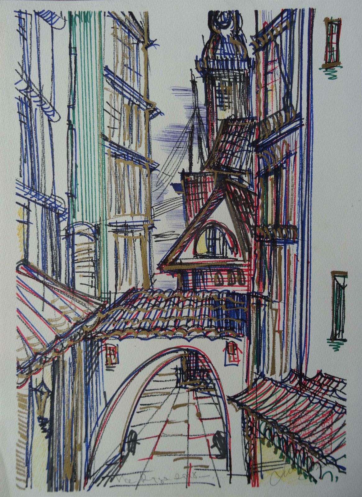 Maris Abilevs My Riga. 2018. Paper, Mixed Media Art