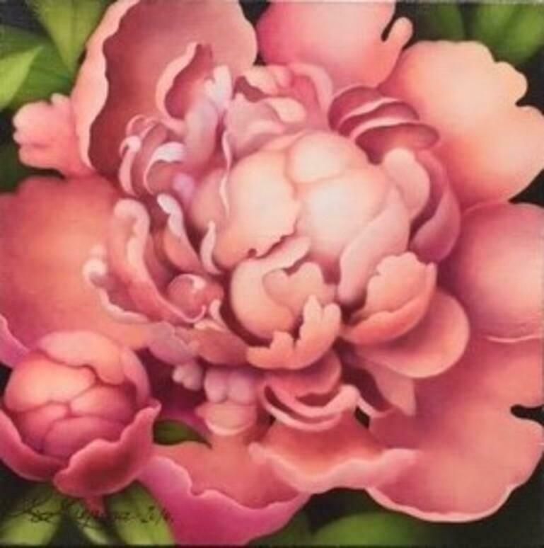 Liene Liepina Pink Peony, 2020. Oil On Canvas photo furniture