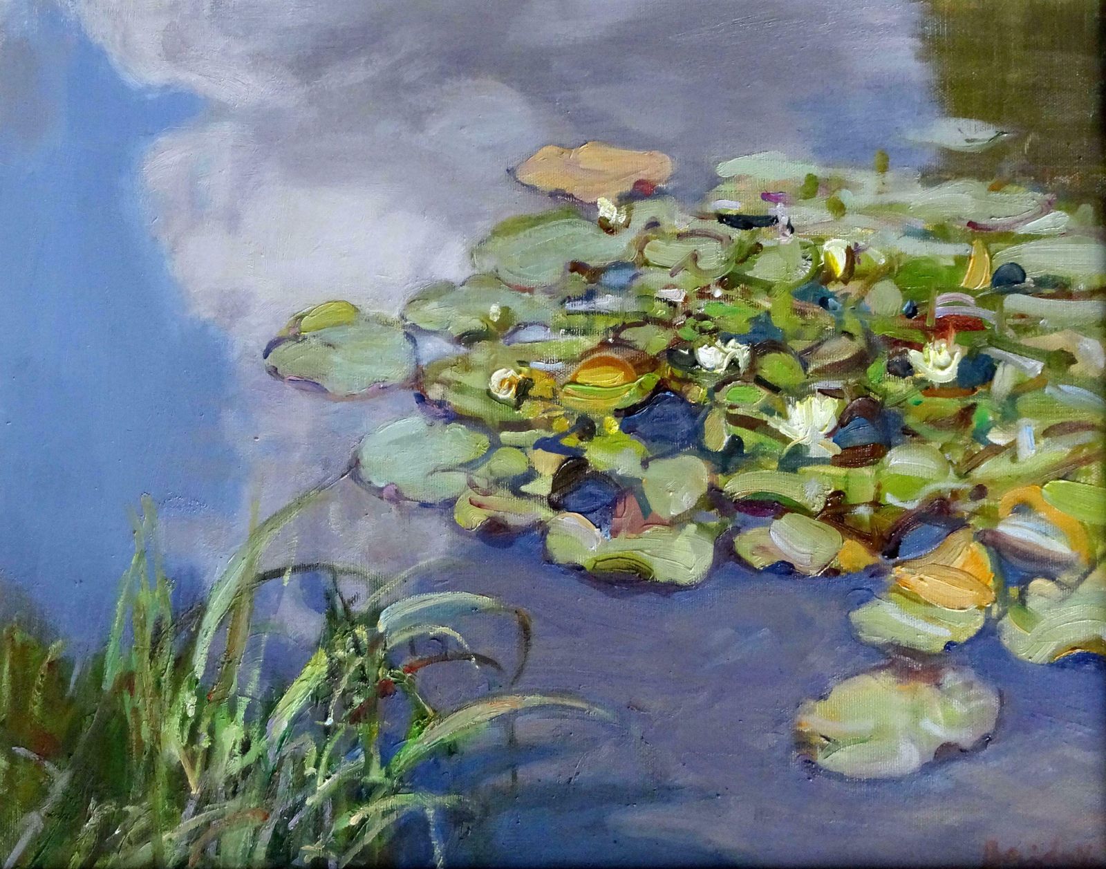 Valery Bayda After The Rain. Water Lilies. 2018, Oil On Canvas,