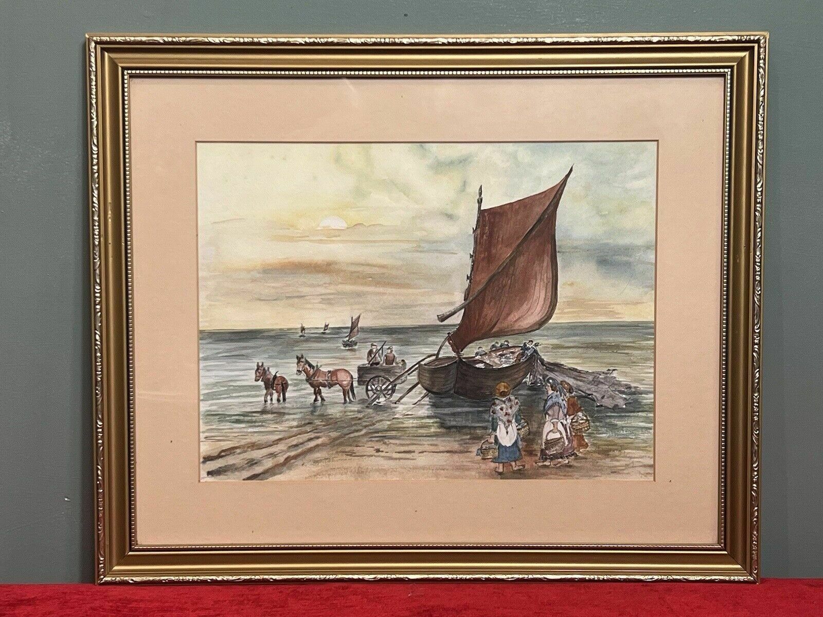 20th Century Watercolour Painting Titled 'Lusty Gaze' By Artist Daphne Lough