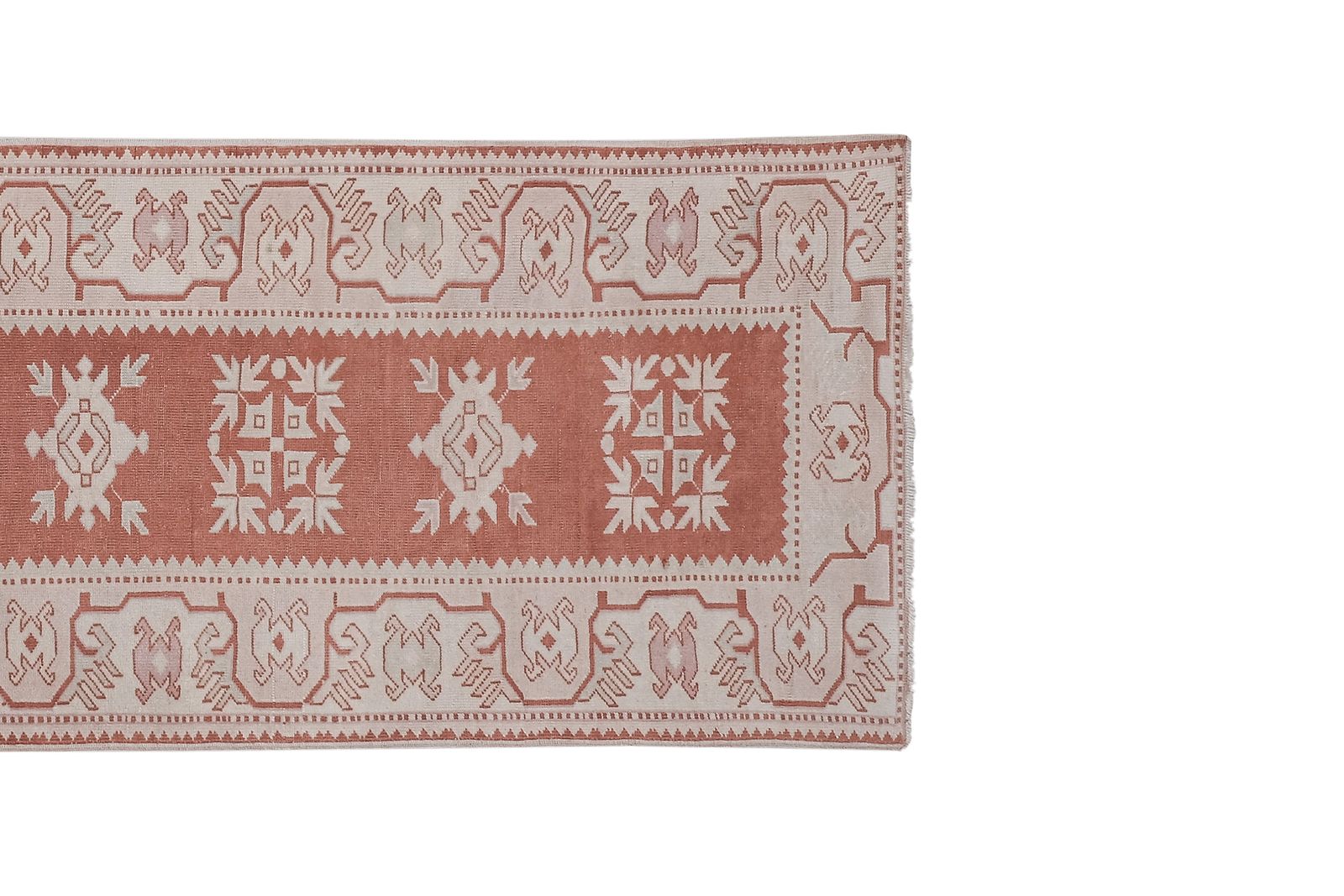 photo furniture 1960s Vintage Pastel Turkish Milas Runner Rug 2'11'' X 9'7''