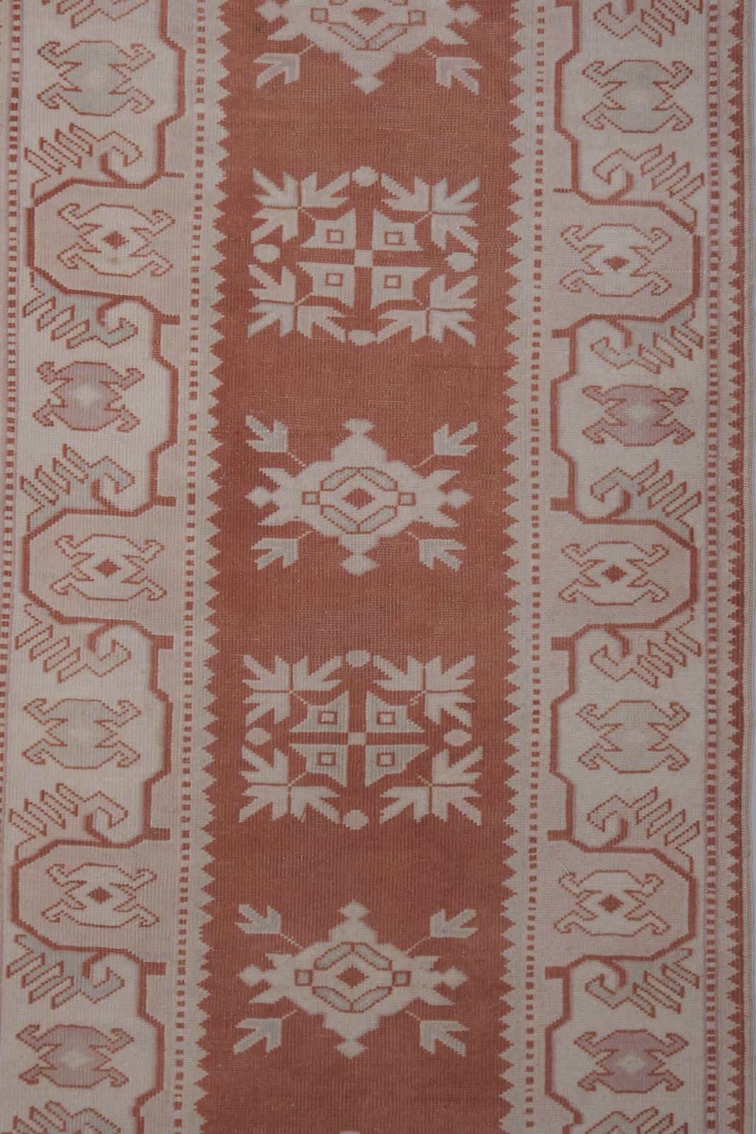 Textiles 1960s Vintage Pastel Turkish Milas Runner Rug 2'11'' X 9'7'' photo
