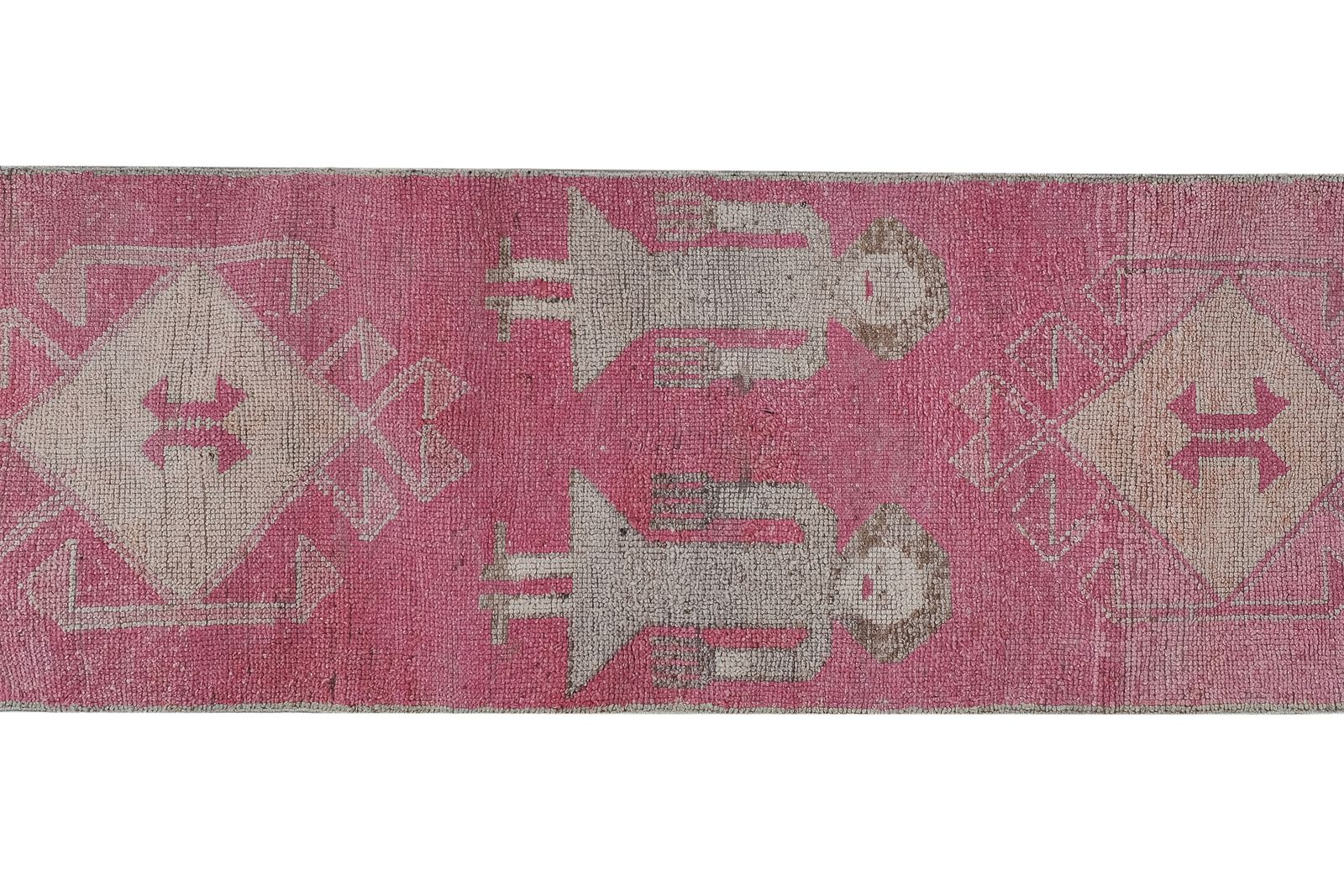 1960s Hand Knotted Two Human Pictorial Rug 3'2'' X 10'5'' photo furniture