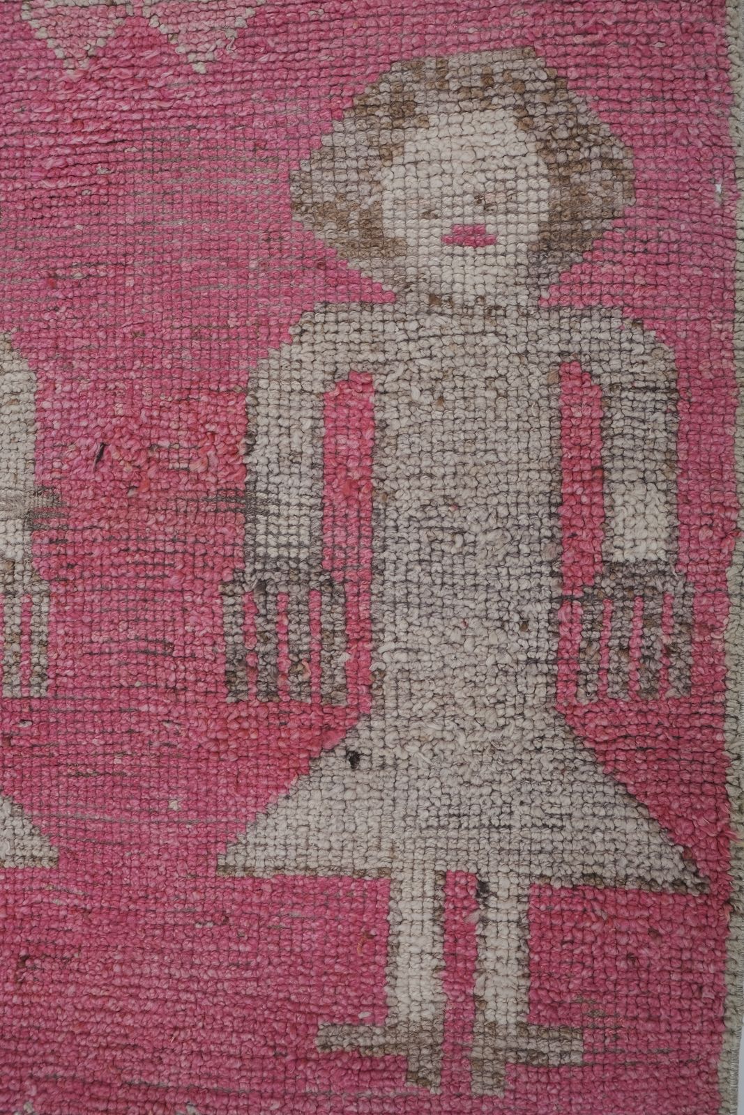 1960s Hand Knotted Two Human Pictorial Rug 3'2'' X 10'5'' photo buy