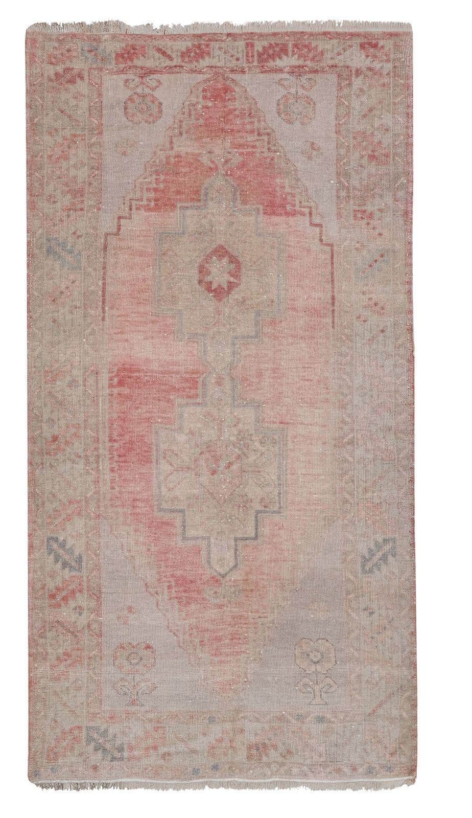 Vintage Faded Turkish Oushak Rug 3'8'' X 6'9''