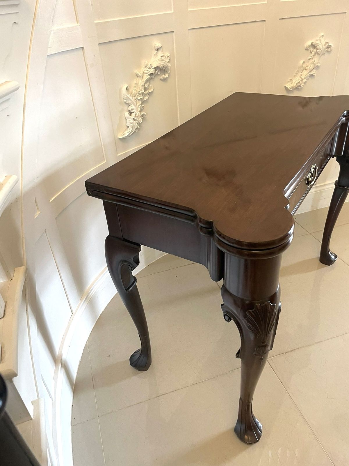 Fine Antique 18th Century Irish Chippendale Quality Mahogany Card Table photo 15750.0