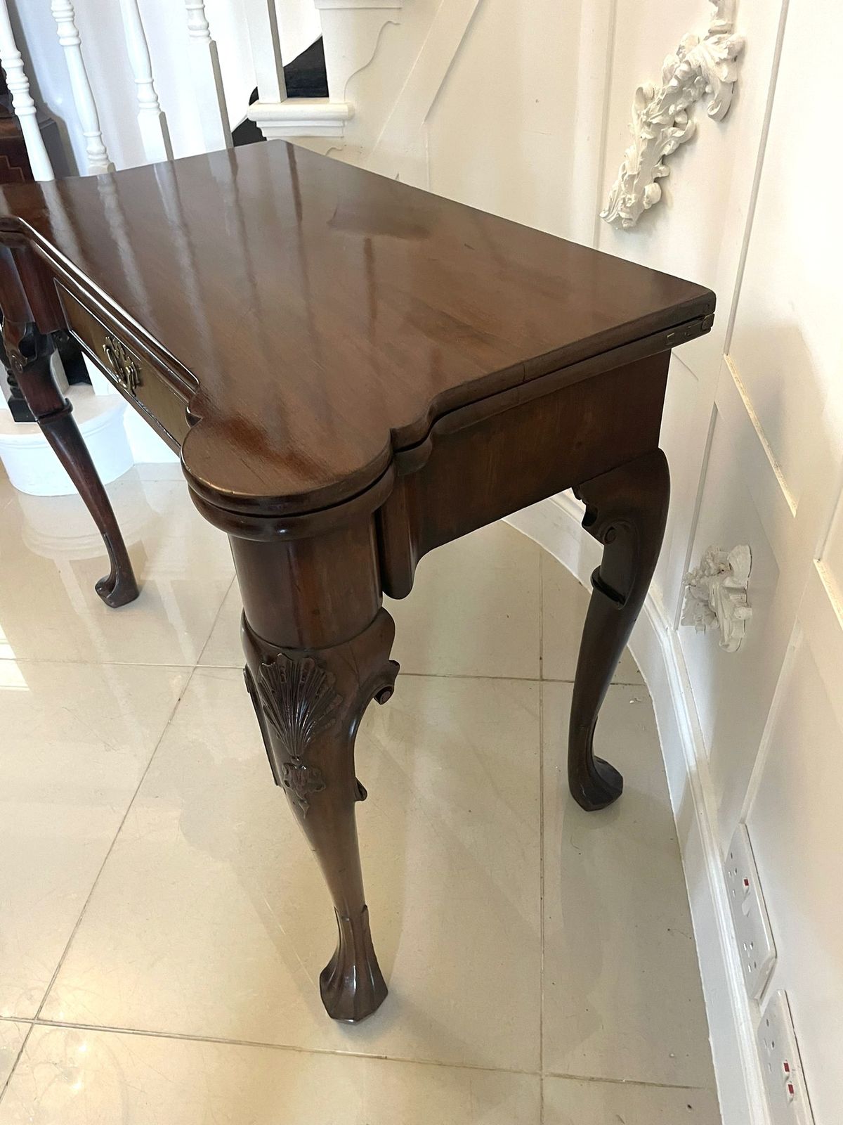 photo for sale Fine Antique 18th Century Irish Chippendale Quality Mahogany Card Table