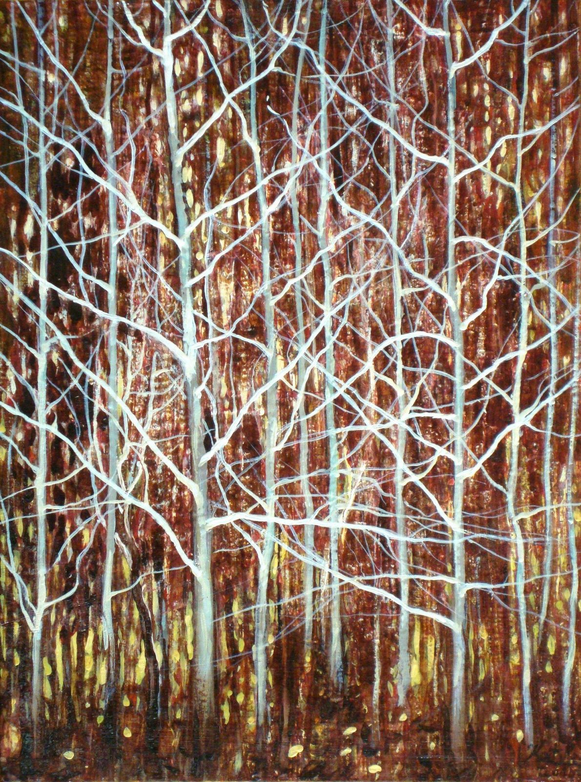 Kristine Kvitka Red Forest. 2014, Oil On Canvas,  2014