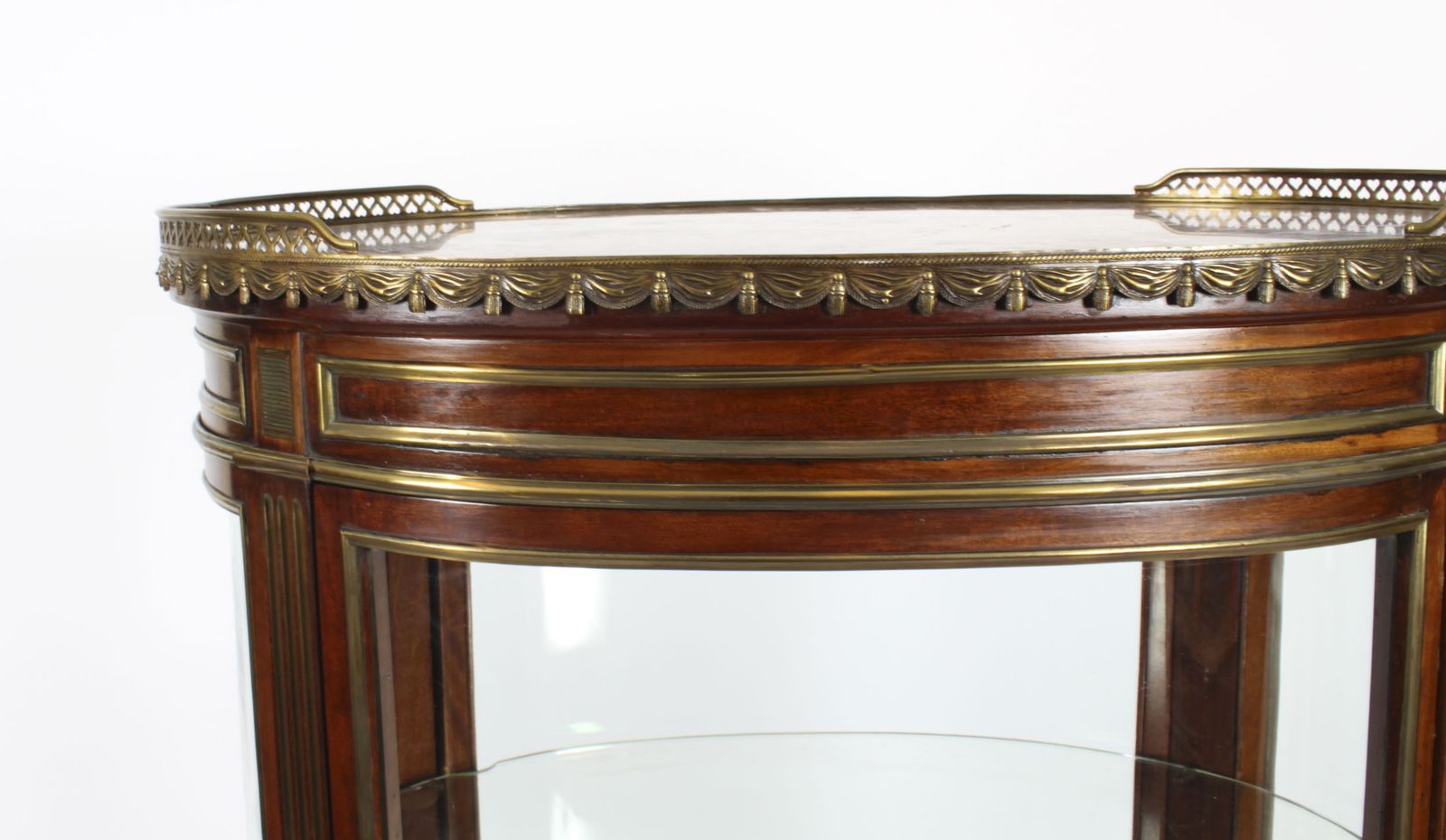 Antique French Oval Vernis Martin Cabinet Vitrine  19th C photo 4250.0