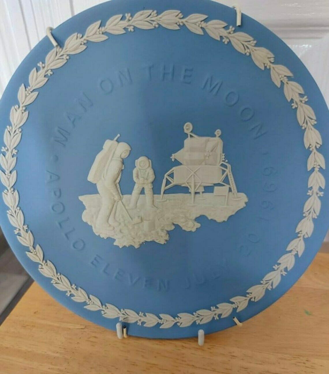 Blue Jasperware / Apollo Eleven Man On The Moon / Wedgwood Plate / Made In England photo 50.0