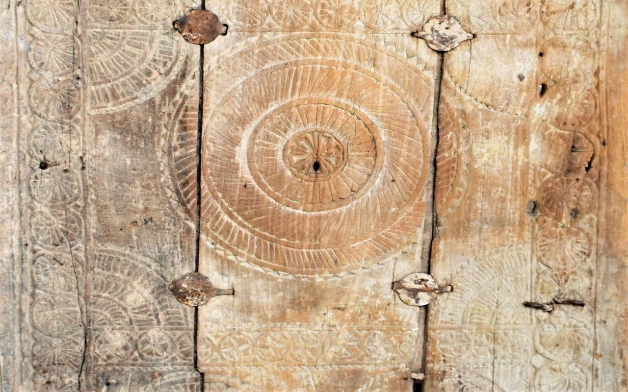 Tribal Door From Orissa With Chakra Motifs, 19th C. photo furniture