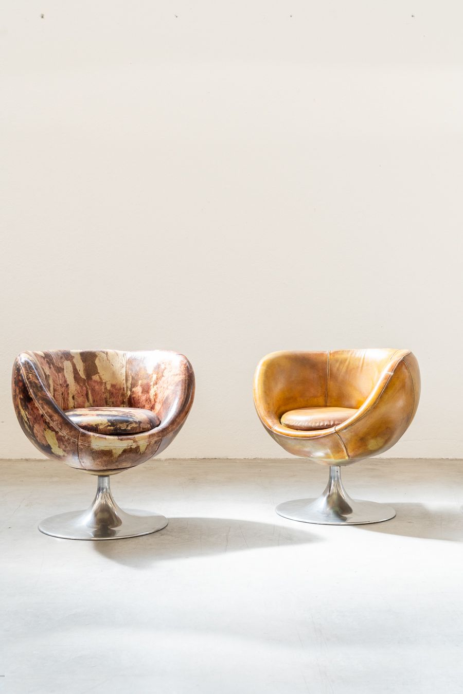 Swivel Leather Armchairs From The 2000s photo 3087.0