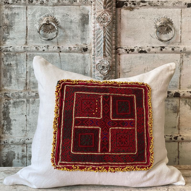 Vintage Textile & French Linen Cushion