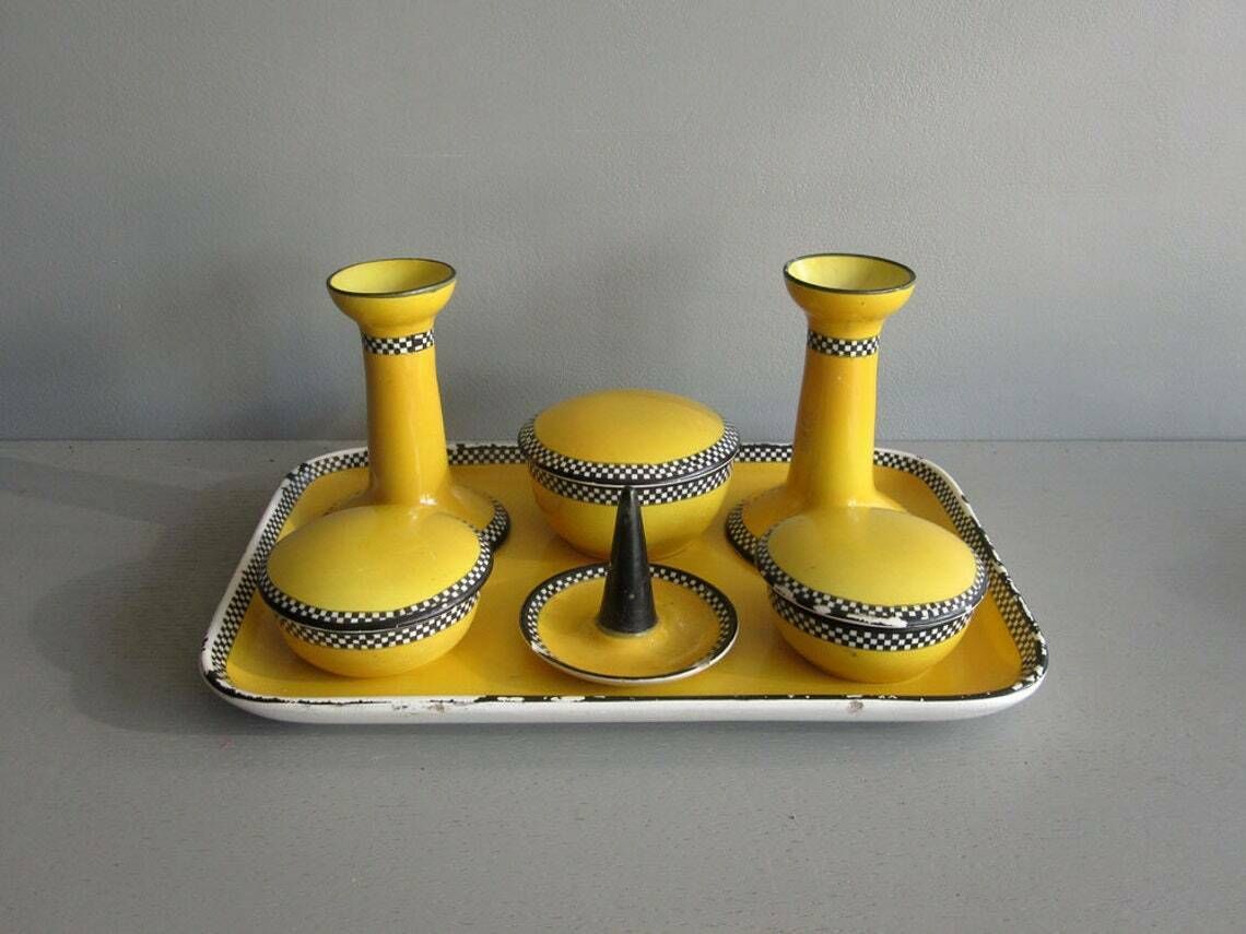 Rare Early Art Deco Trinket Set