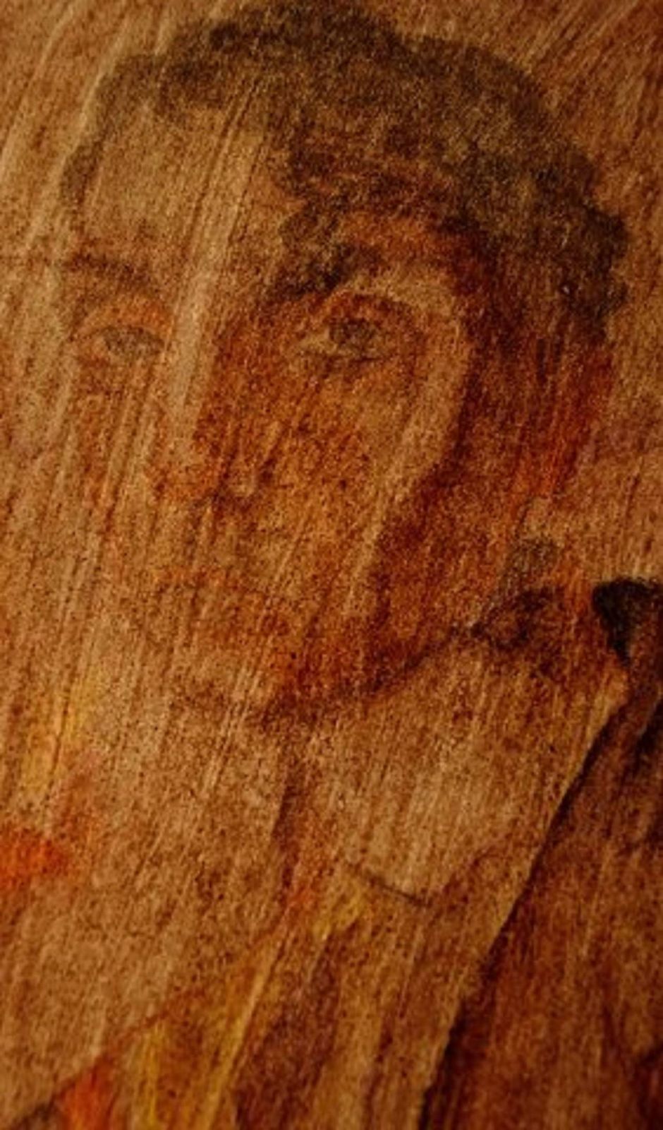 Art Deco Portrait Of A Man, Watercolor On Paper Pasted On A Wooden Board photo Art